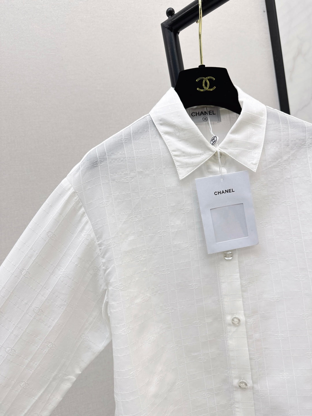 Chan 25fw jacquard silk shirt