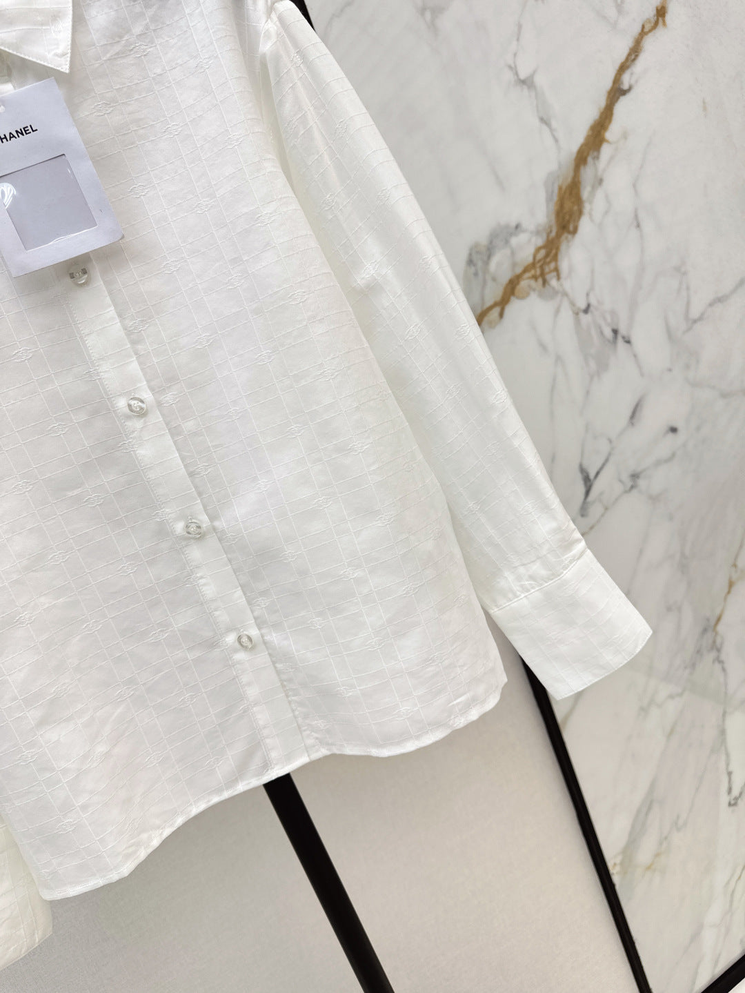 Chan 25fw jacquard silk shirt