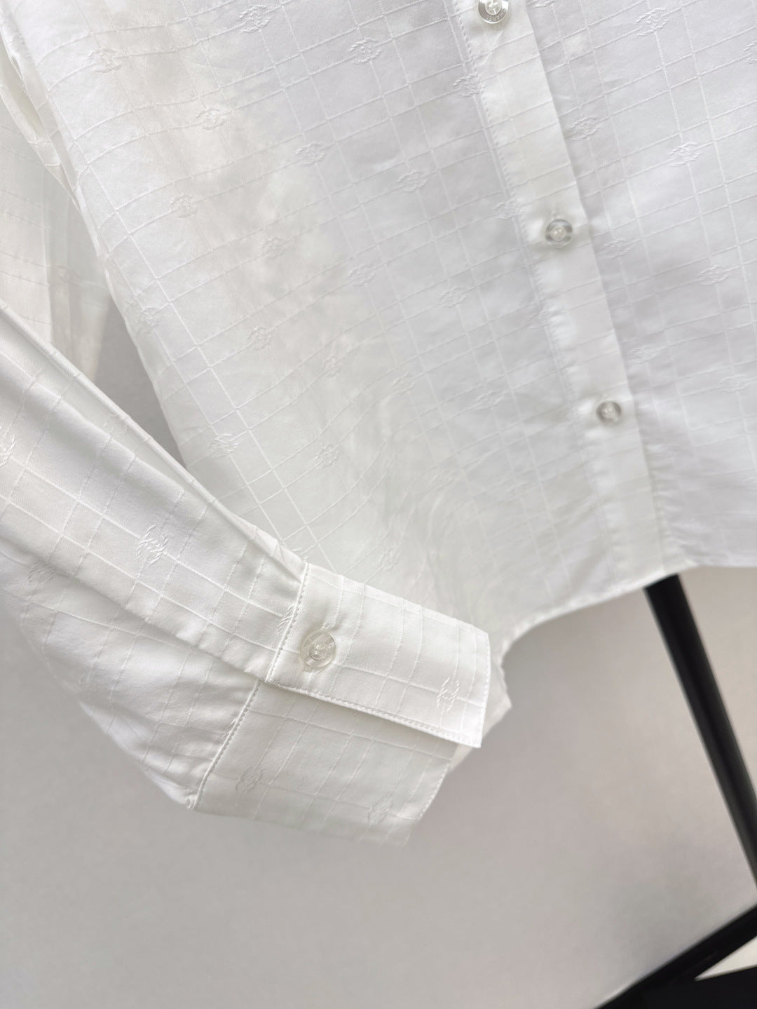 Chan 25fw jacquard silk shirt
