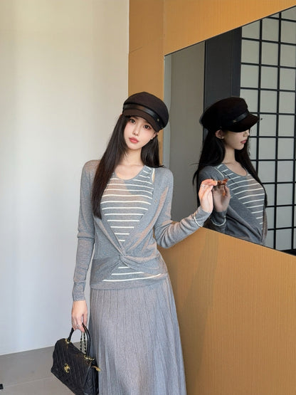 Chan 25fw knitted suit