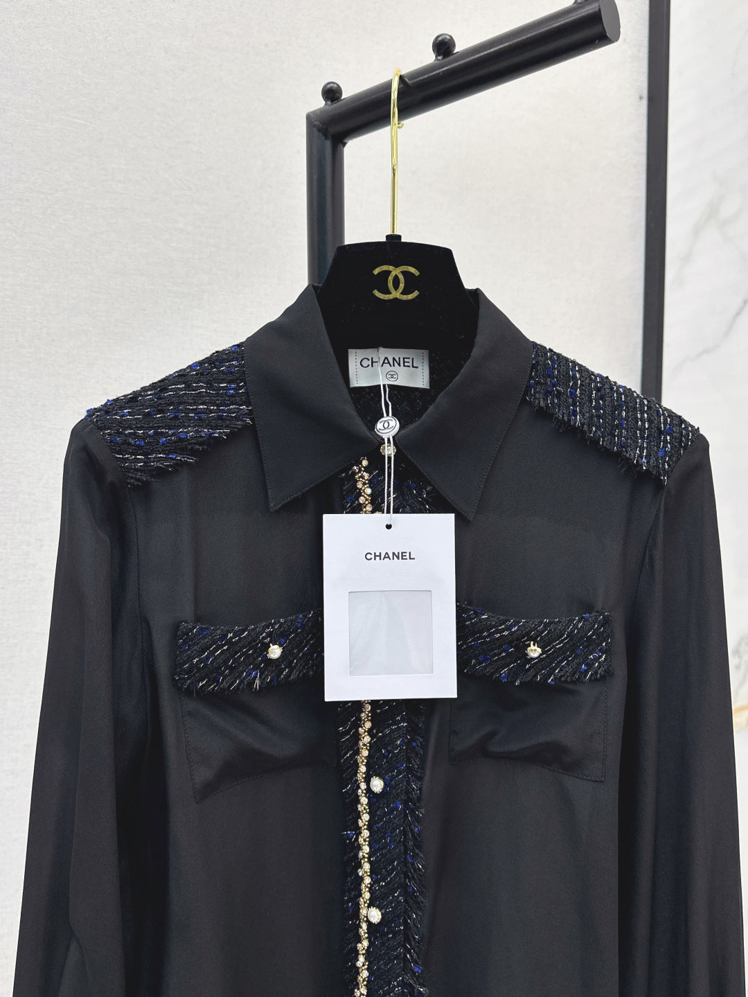 Chan 25fw woven silk shirt