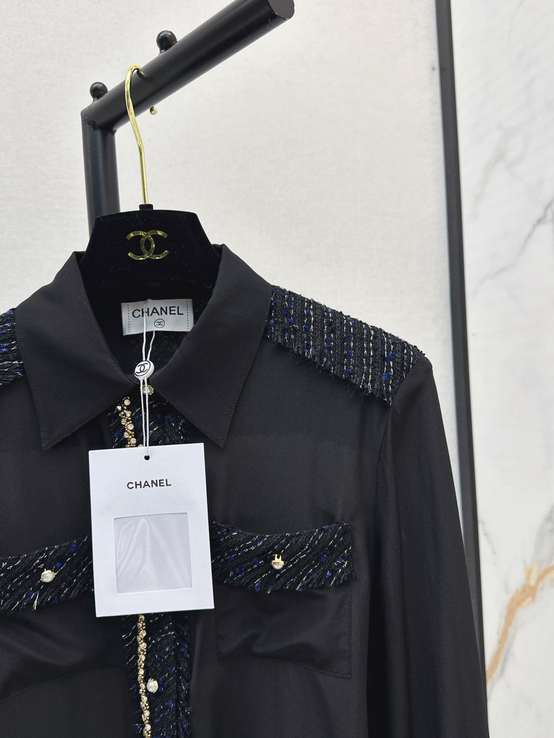 Chan 25fw woven silk shirt