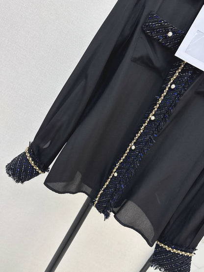 Chan 25fw woven silk shirt