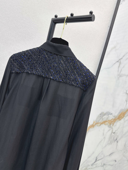 Chan 25fw woven silk shirt