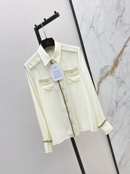 Chan 25fw woven silk shirt