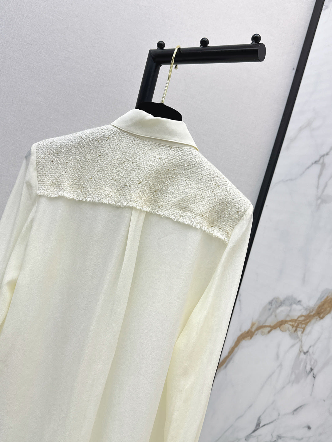 Chan 25fw woven silk shirt