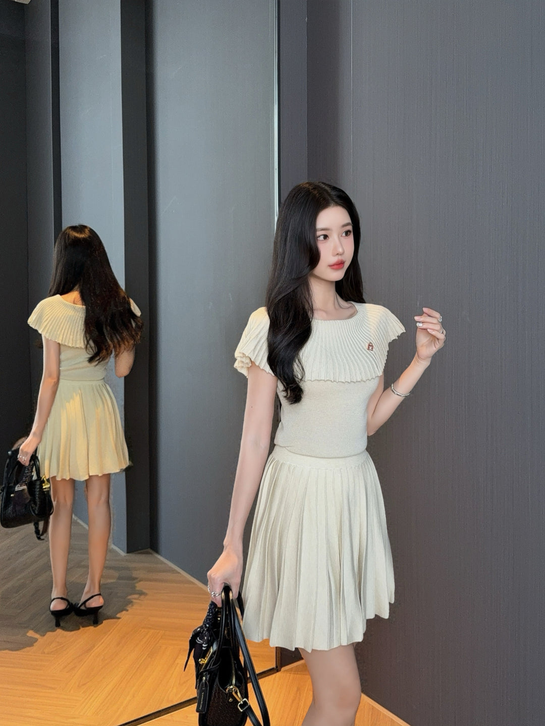 Chan 25fw knitted suit