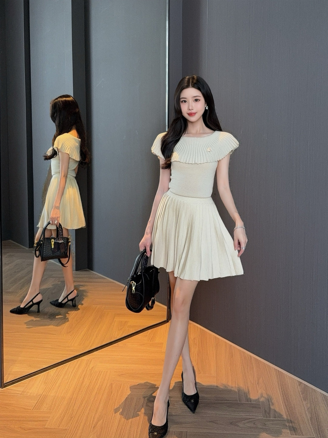 Chan 25fw knitted suit