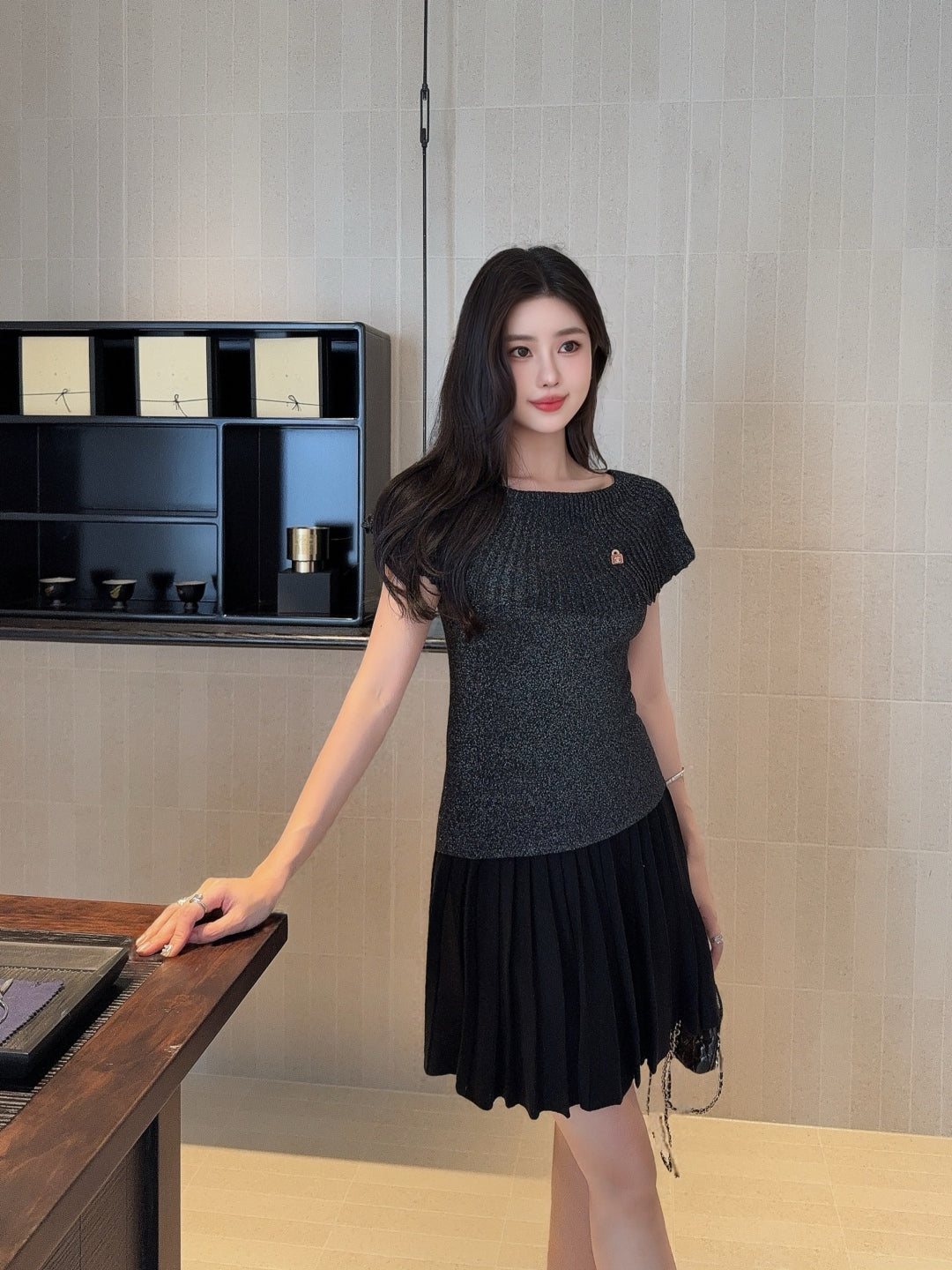 Chan 25fw knitted suit