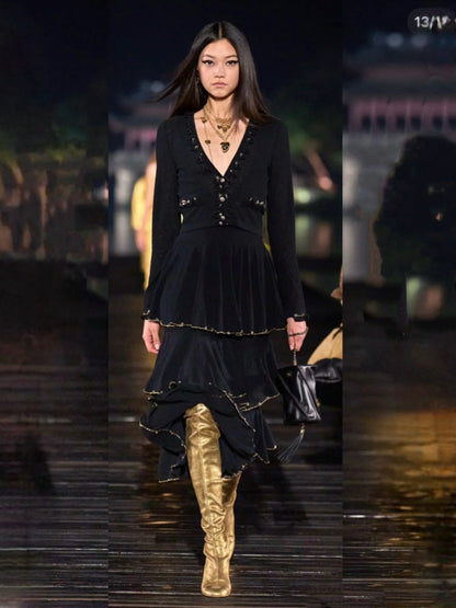 Chan 25fw ruffle dress