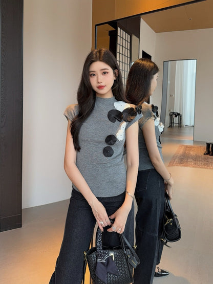 Chan 25fw knitted vest