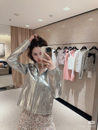 Chan 25fw leather jacket