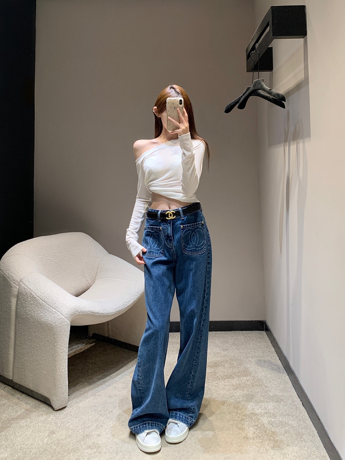 Chan 25 printed jeans