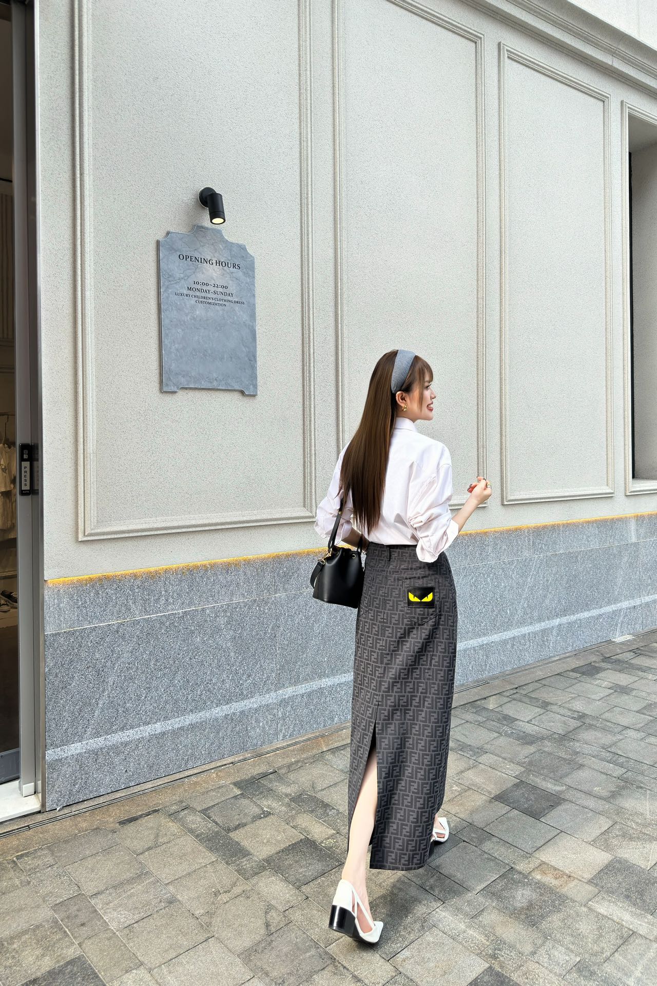 Fen 25fw jacquard skirt