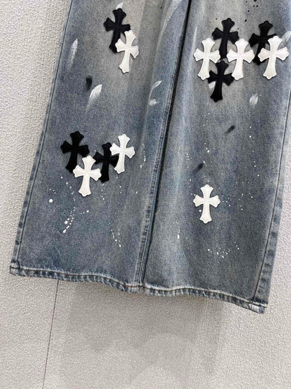 Chro 25fw printed jeans
