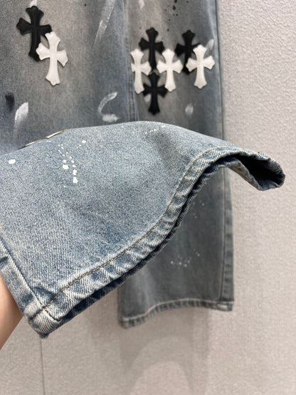 Chro 25fw printed jeans