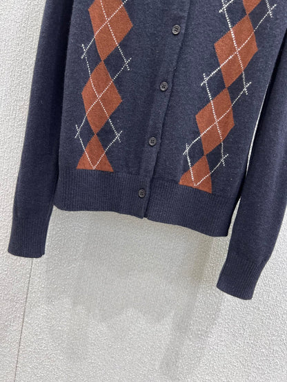 Miu 25fw jacquard cardigan