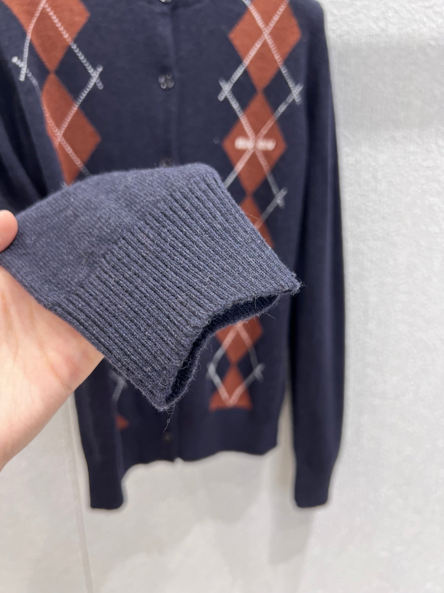 Miu 25fw jacquard cardigan