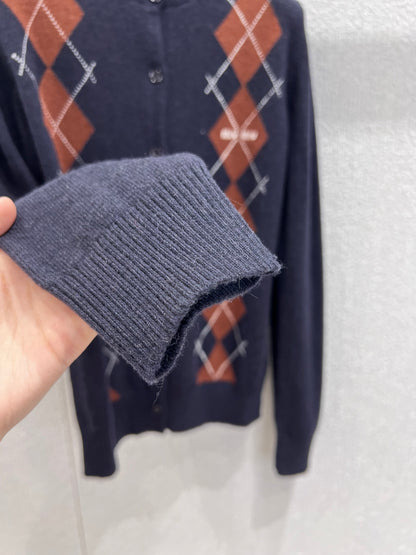 Miu 25fw jacquard cardigan