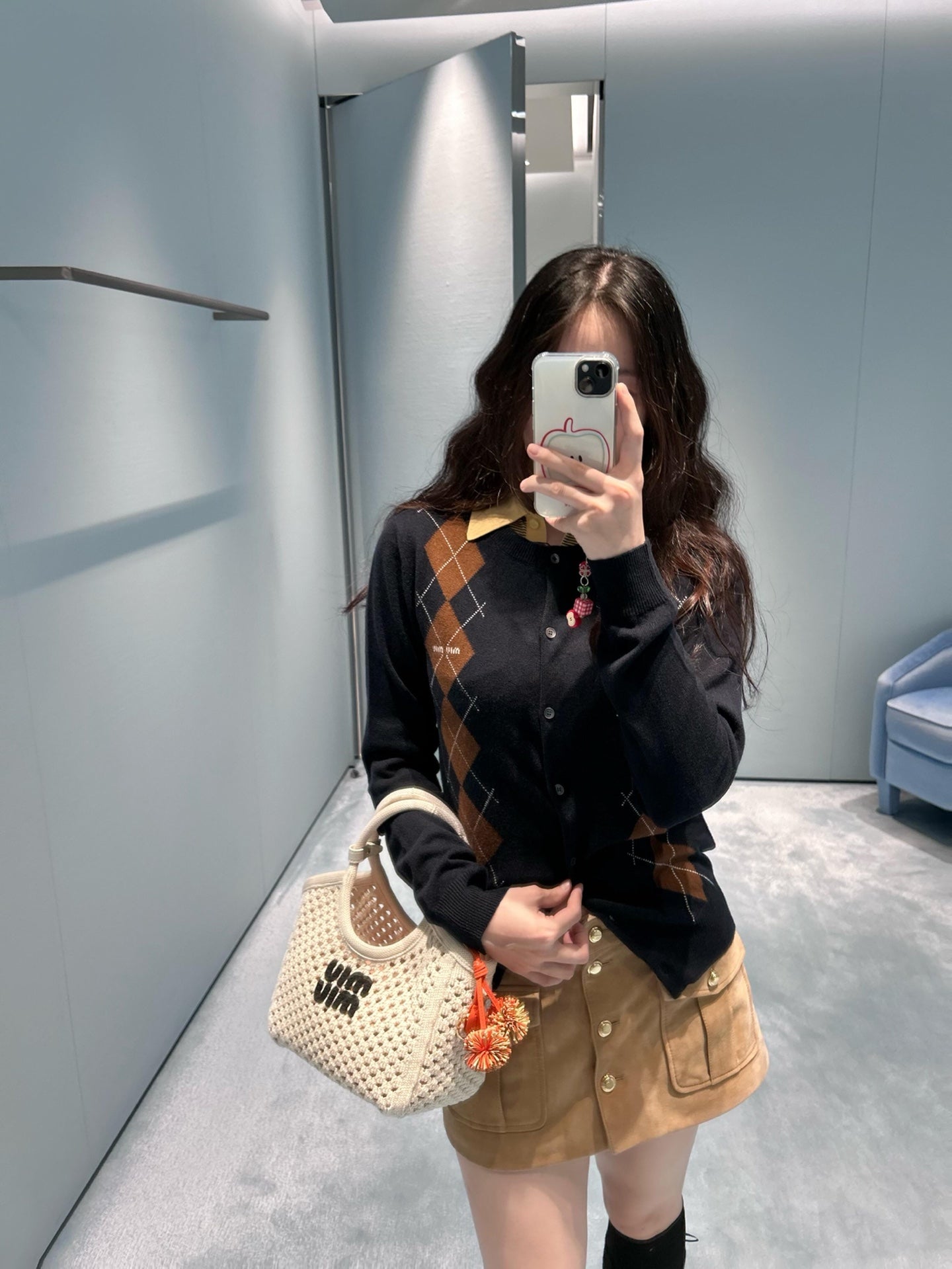 Miu 25fw jacquard cardigan
