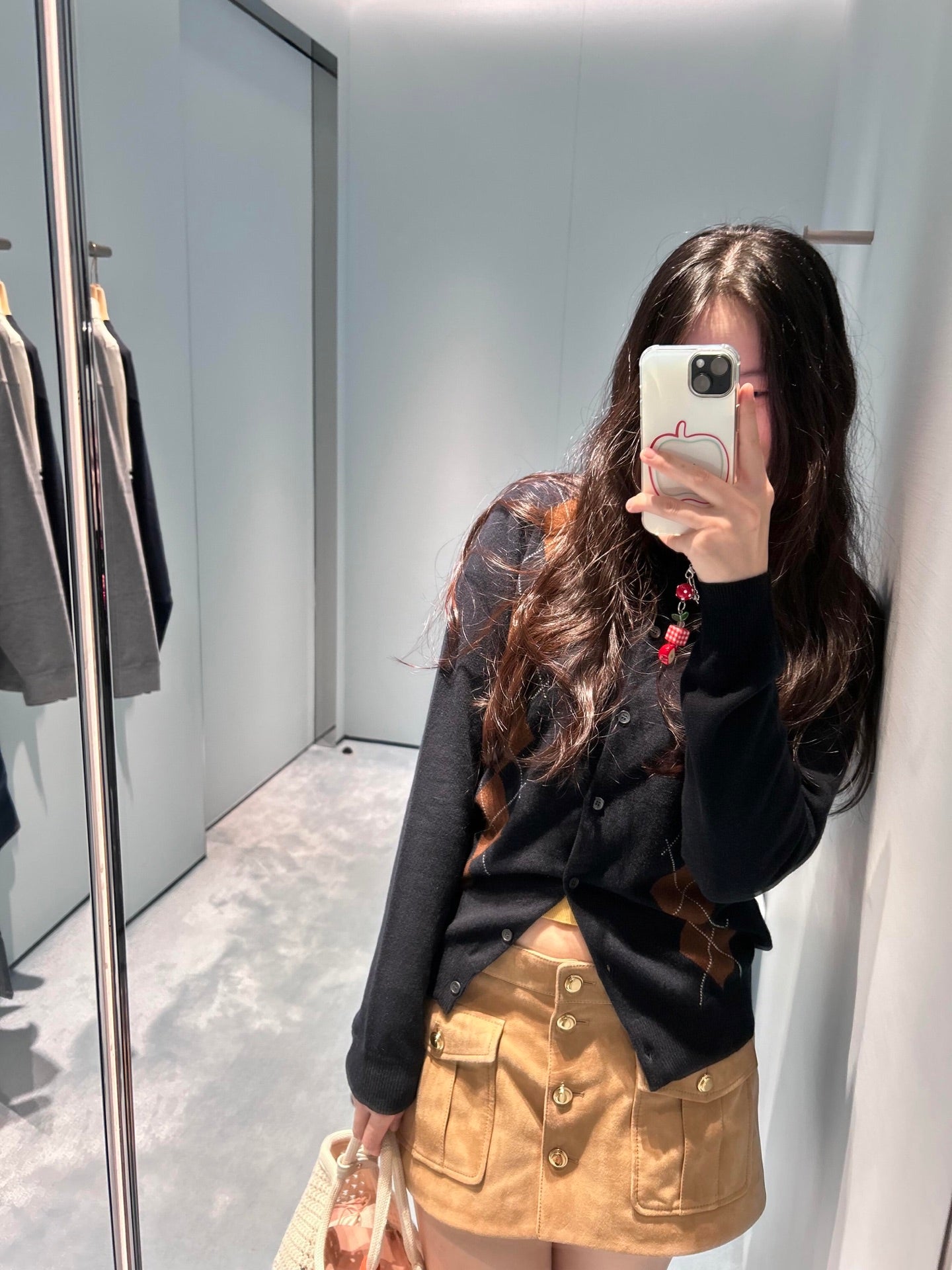 Miu 25fw jacquard cardigan