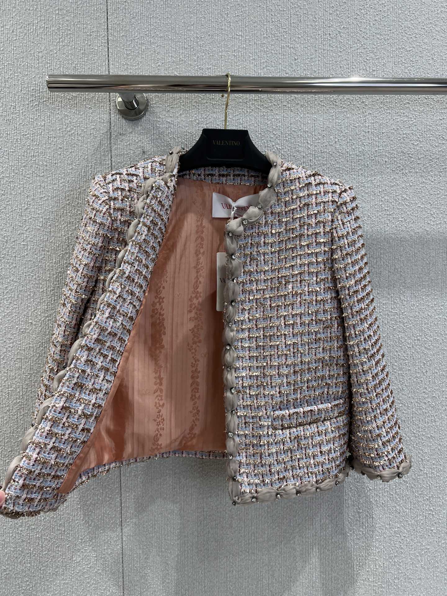 Val 25fw Crystal Chiffon Suit
