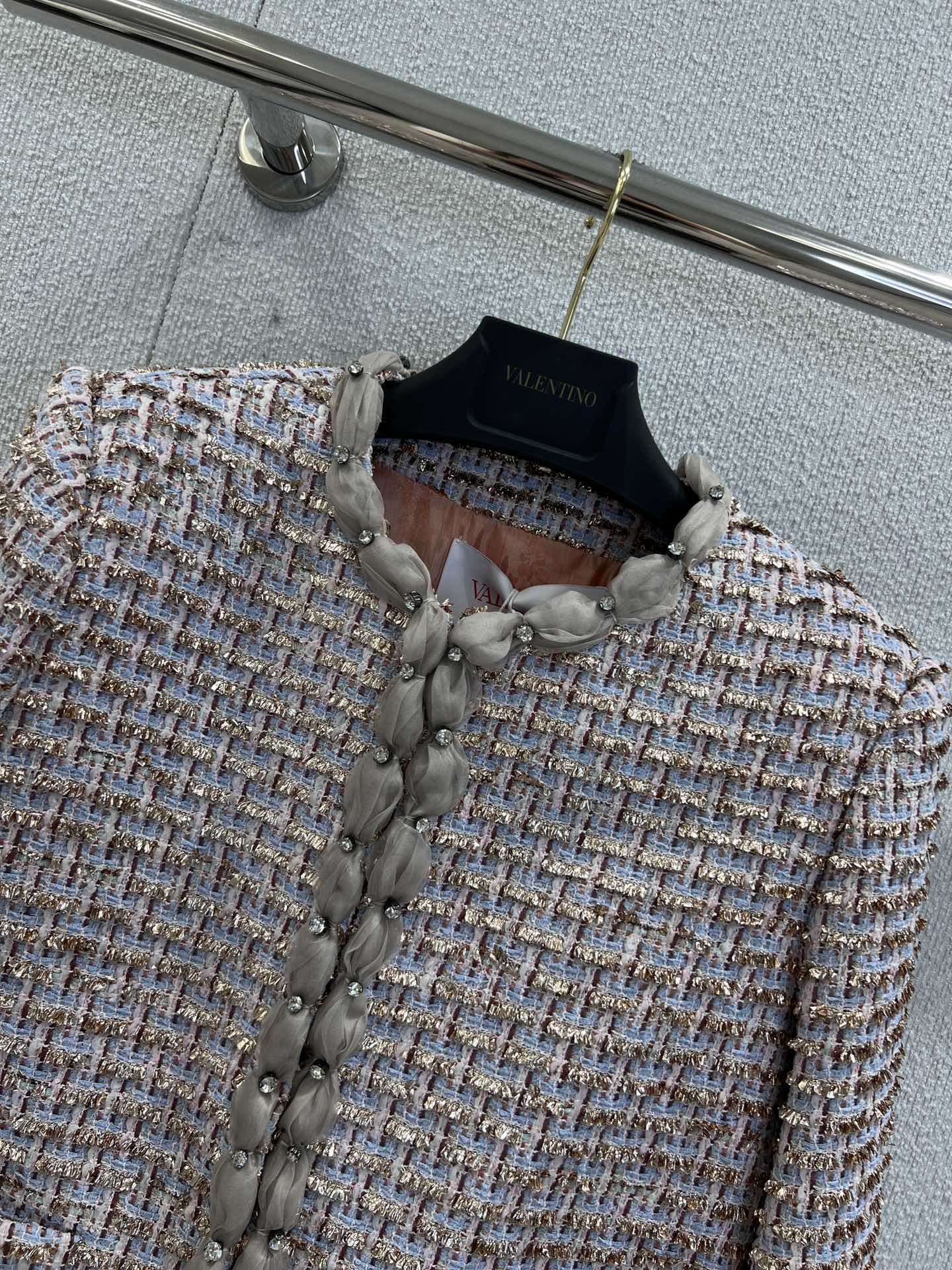 Val 25fw Crystal Chiffon Suit