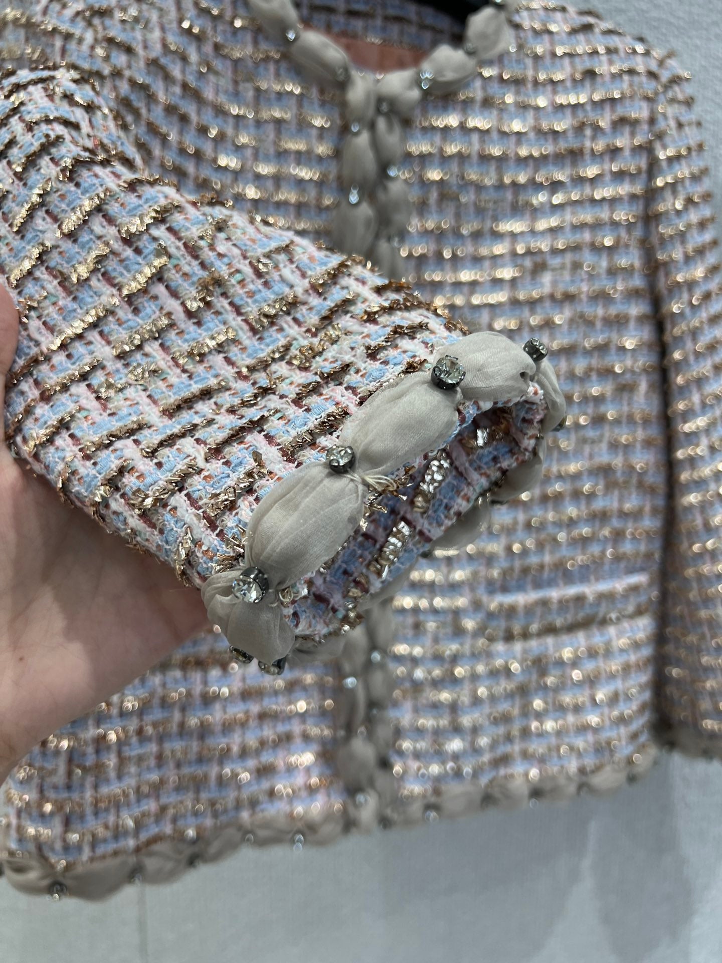 Val 25fw Crystal Chiffon Suit