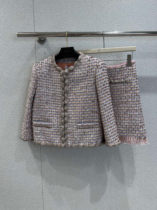 Val 25fw Crystal Chiffon Suit