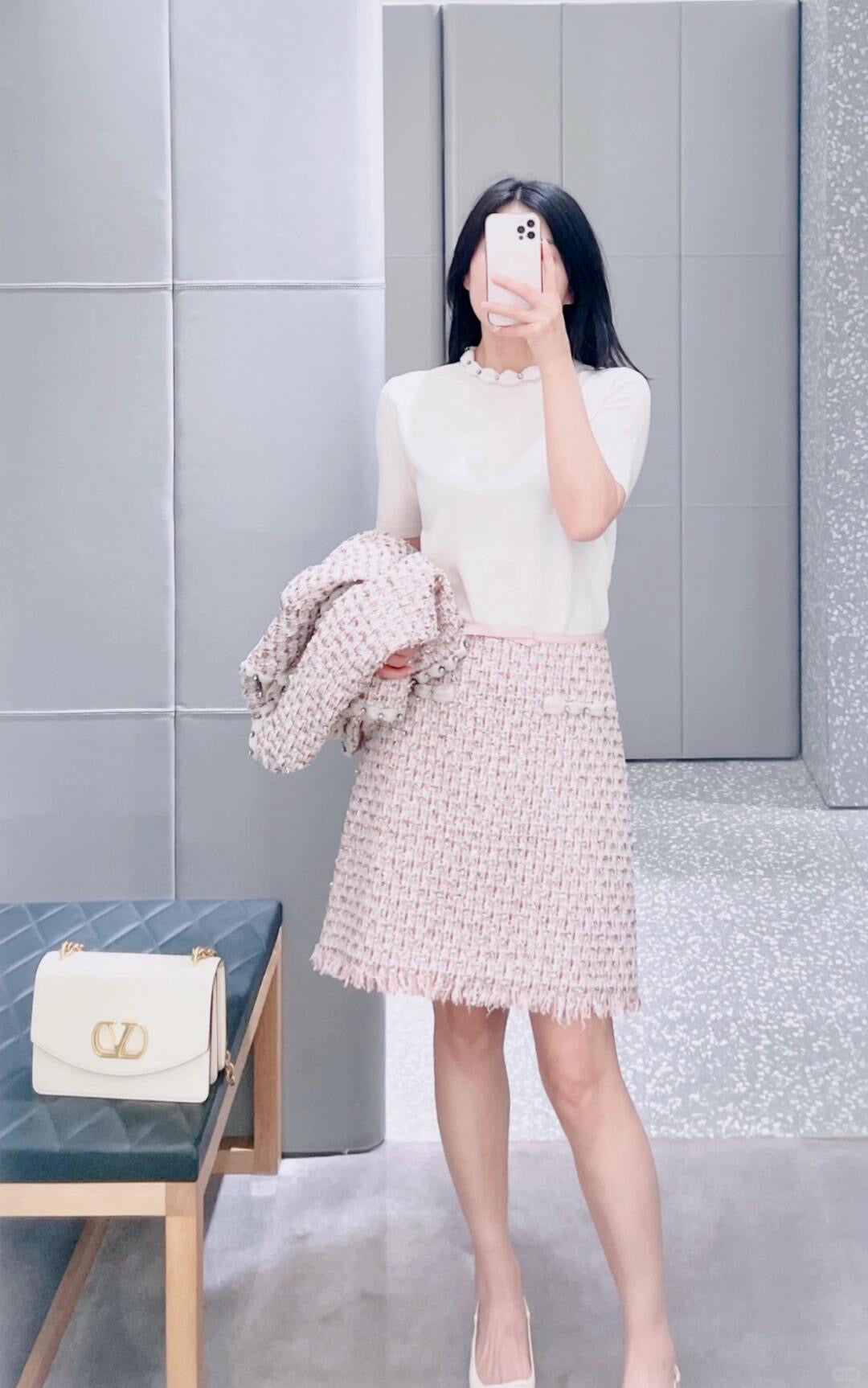 Val 25fw Crystal Chiffon Suit