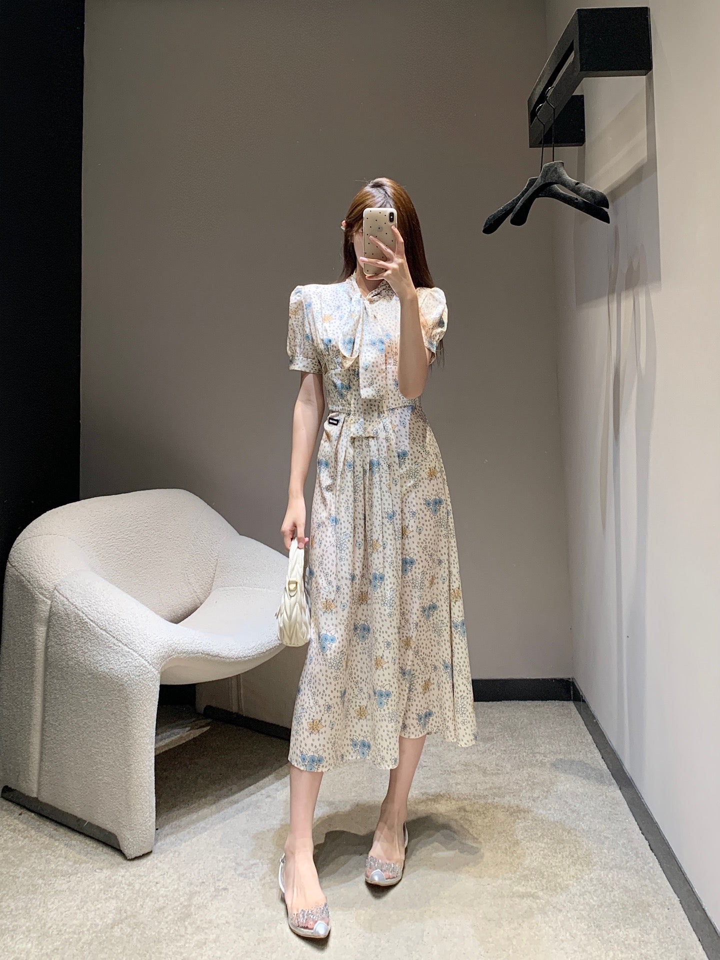 Miu 25fw silk dress