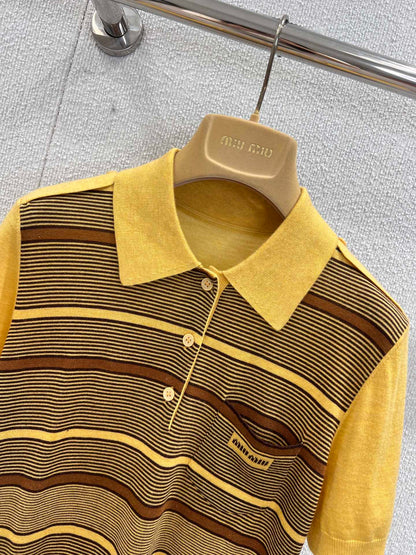 Miu 25fw Knitted T-shirt