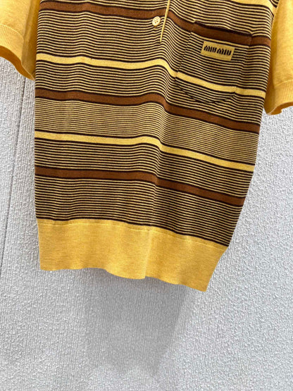 Miu 25fw Knitted T-shirt