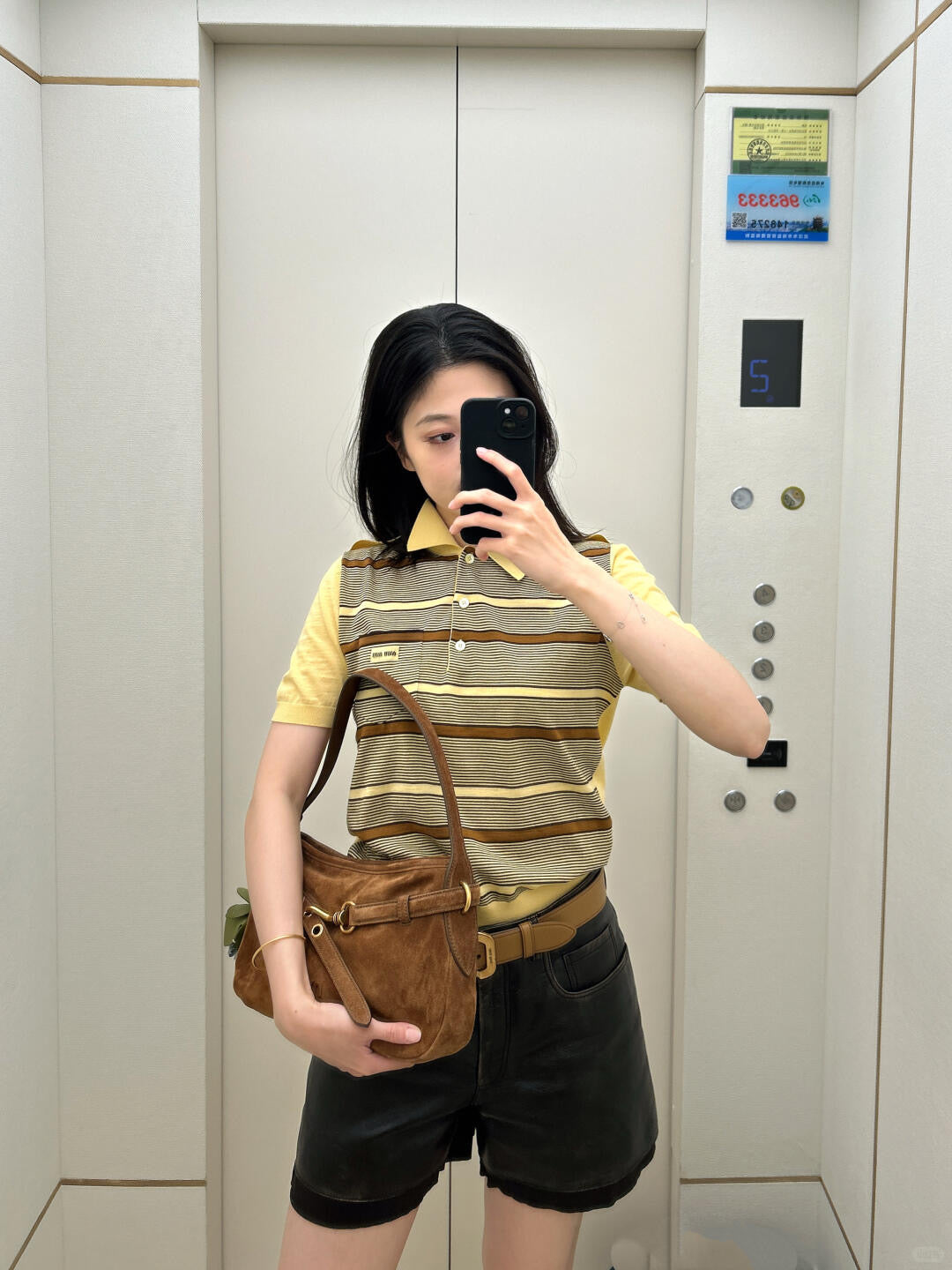 Miu 25fw Knitted T-shirt