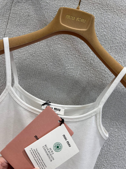 Miu 25ss Embroidered Camisole