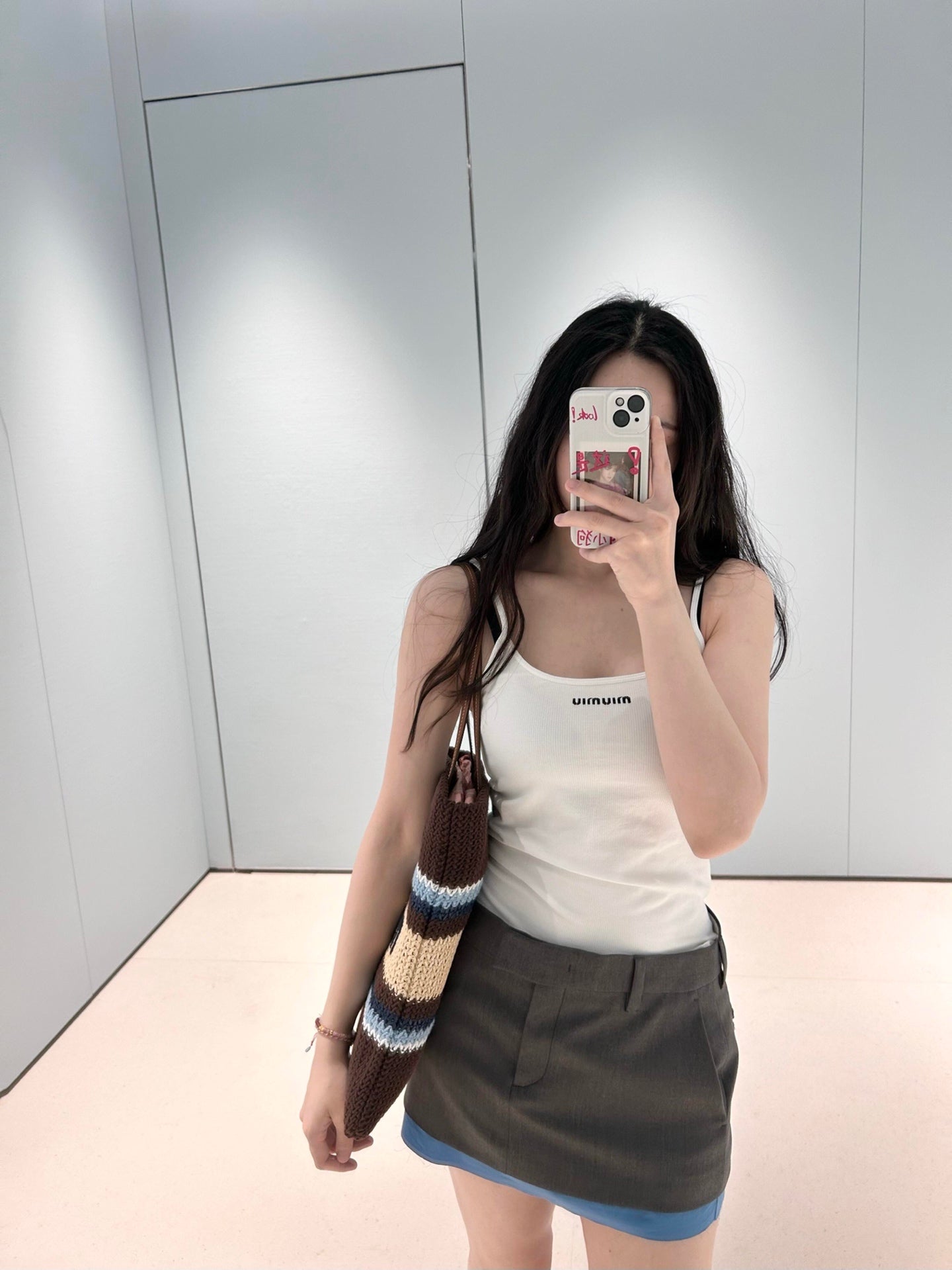Miu 25ss Embroidered Camisole