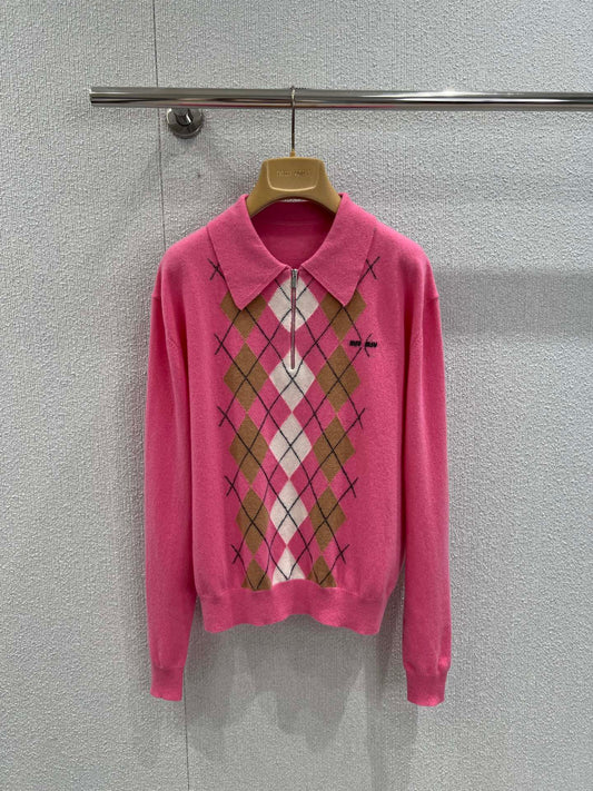 Miu 25fw Polo Collar Sweater