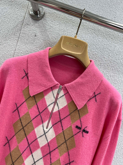 Miu 25fw Polo Collar Sweater
