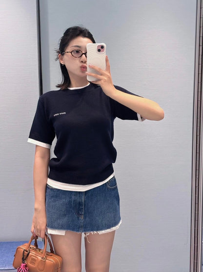Miu 25fw Short Sleeve Sweater