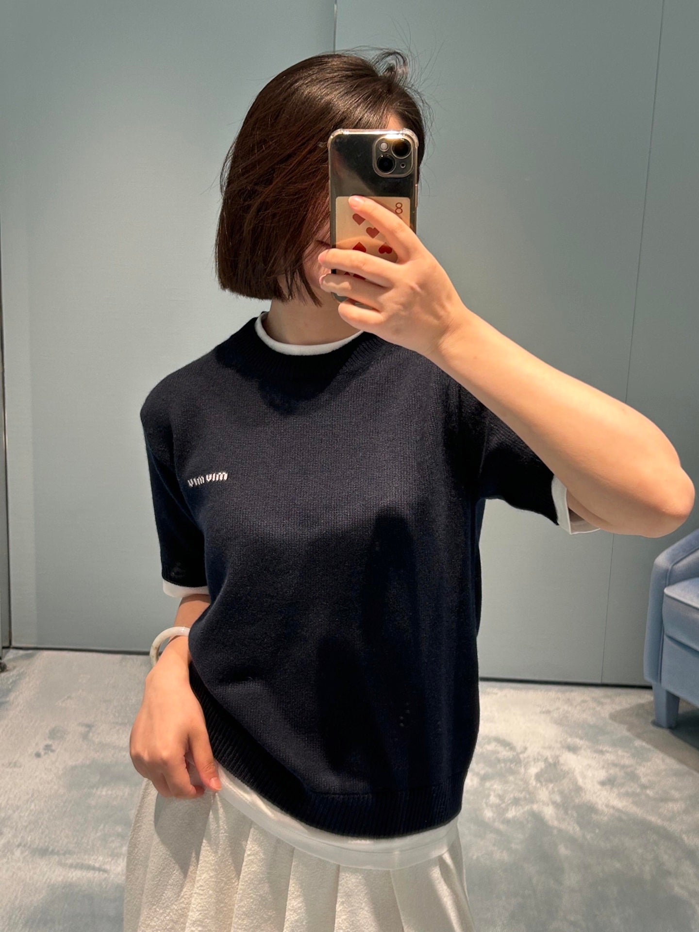 Miu 25fw Short Sleeve Sweater