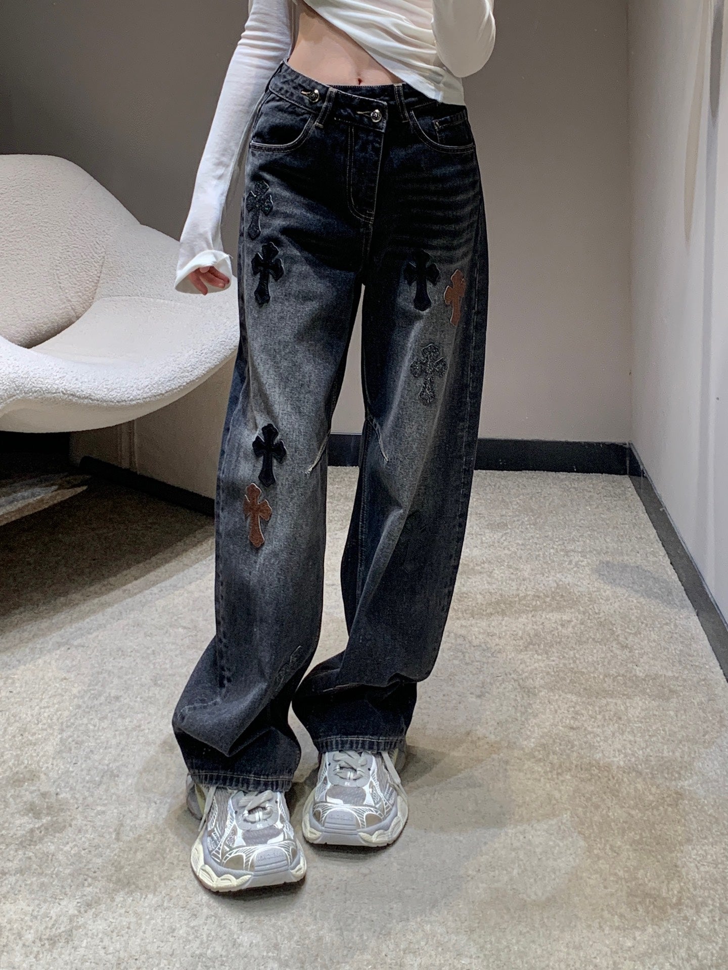 Chor 25fw washed jeans