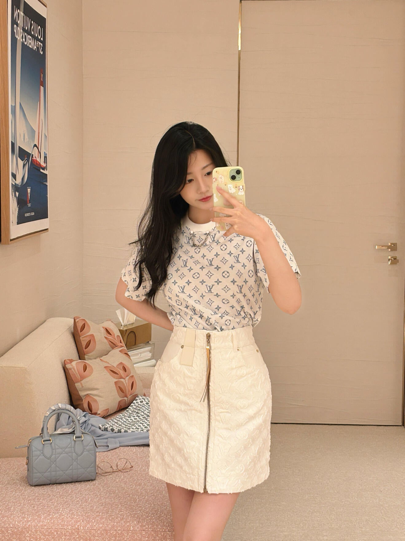 1ou 25ss jacquard skirt