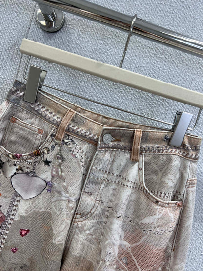 Acne 25fw printed jeans