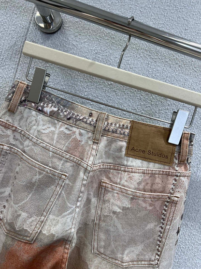 Acne 25fw printed jeans