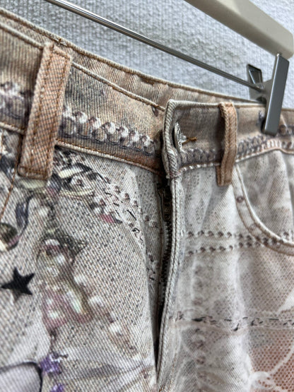 Acne 25fw printed jeans