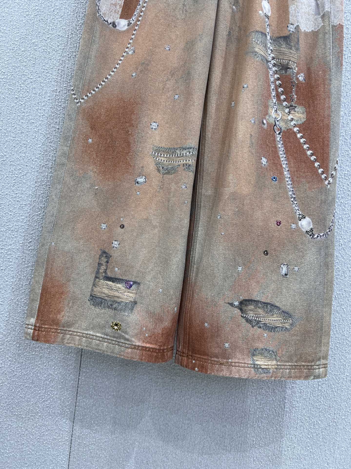 Acne 25fw printed jeans