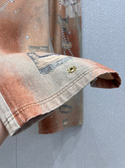 Acne 25fw printed jeans