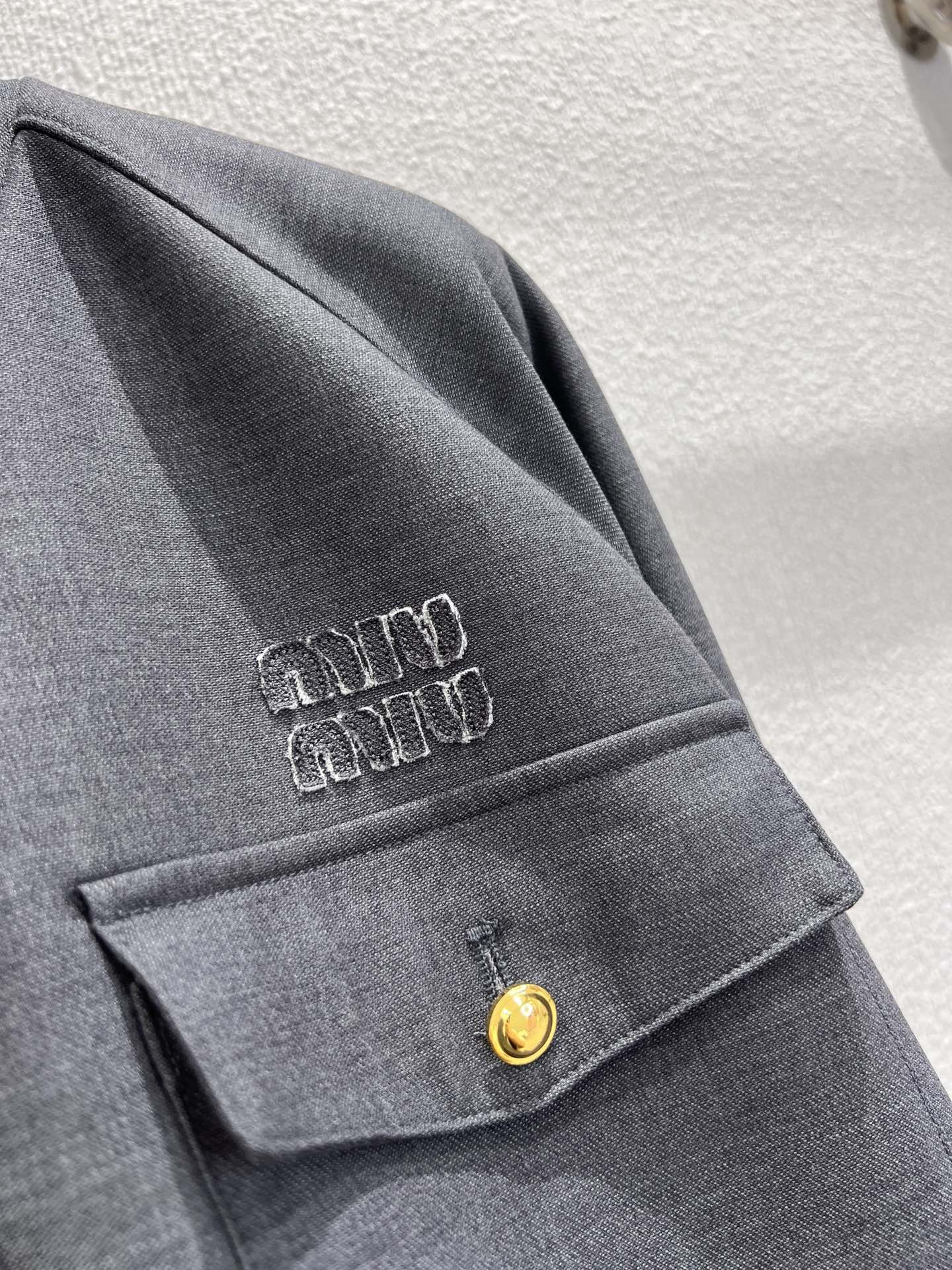 Miu 25fw stand collar jacket