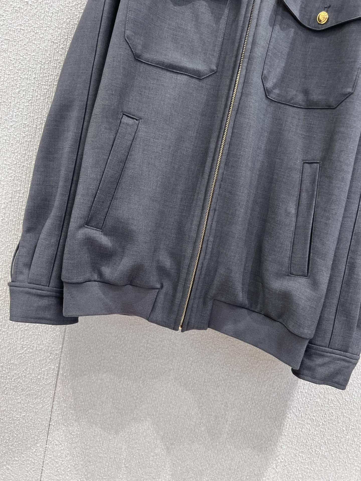 Miu 25fw stand collar jacket