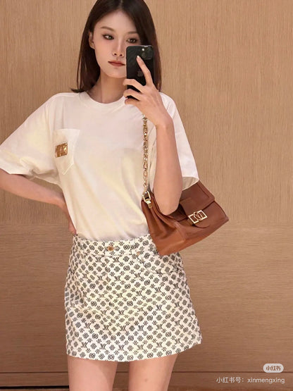 1ou 25ss jacquard skirt